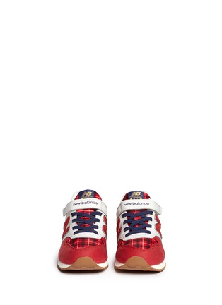 Figure View - Click To Enlarge - NEW BALANCE - '996' strap tartan check kids sneakers