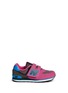 Main View - Click To Enlarge - NEW BALANCE - '574 Outside In' strap suede kids sneakers