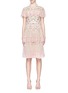 Main View - Click To Enlarge - NEEDLE & THREAD - Floral embellished tiered ruffle tulle dress