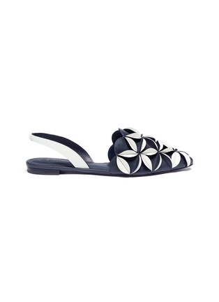 Main View - Click To Enlarge - MERCEDES CASTILLO - 'Madee' geometric petal leather slingback flats