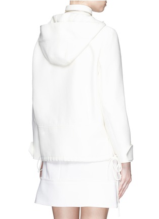 Back View - Click To Enlarge - VALENTINO GARAVANI - 'Army Couture' cotton-silk drawstring parka