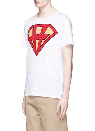 Front View - Click To Enlarge - VALENTINO GARAVANI - 'Super-H' superman print T-shirt