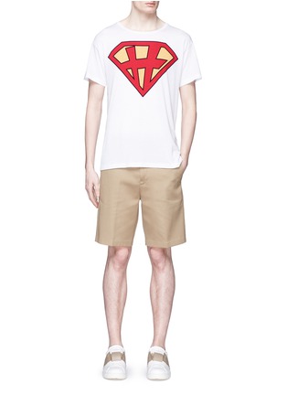 Figure View - Click To Enlarge - VALENTINO GARAVANI - 'Super-H' superman print T-shirt