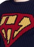 Detail View - Click To Enlarge - VALENTINO GARAVANI - 'Super H' superman icon wool sweater