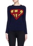 Main View - Click To Enlarge - VALENTINO GARAVANI - 'Super H' superman icon wool sweater