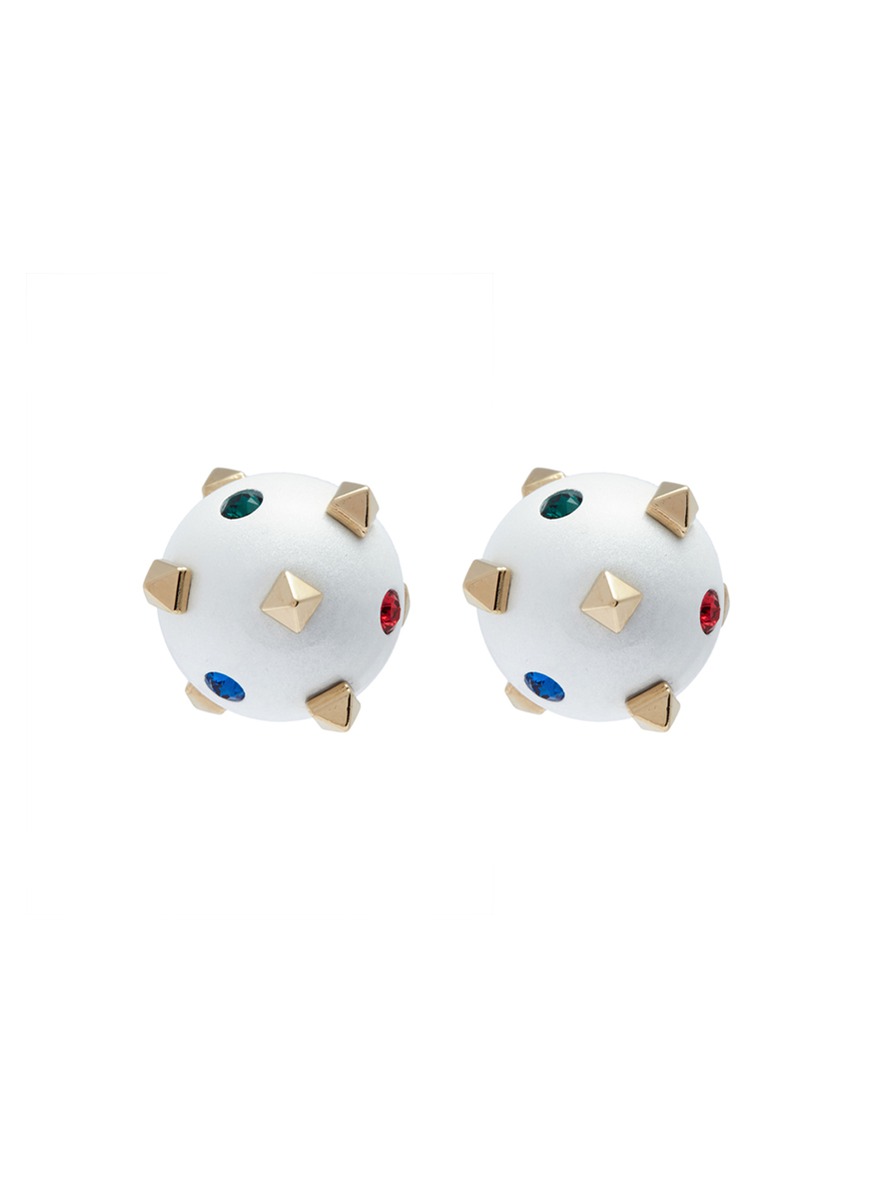 Rockstud embellished earrings