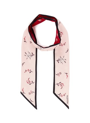 Main View - Click To Enlarge - VALENTINO GARAVANI - 'Rose Bud' print silk twill scarf