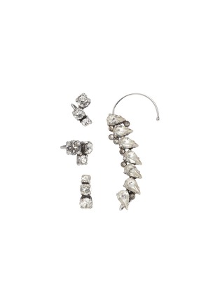 Main View - Click To Enlarge - SAINT LAURENT - Stud clip earrings and ear cuff 4-piece set