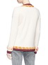 Back View - Click To Enlarge - GUCCI - Floral cuff Web stripe wool cardigan