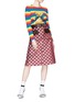Figure View - Click To Enlarge - GUCCI - Belted GG rhombus motif A-line skirt