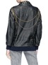 Back View - Click To Enlarge - GUCCI - 'Venere' appliqué stud chain leather jacket