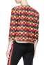 Back View - Click To Enlarge - GUCCI - GG rhombus rainbow cropped hopsack jacket