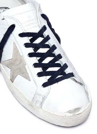 Detail View - Click To Enlarge - GOLDEN GOOSE - 'Superstar Rose EDT' embossed brushed calfskin leather sneakers