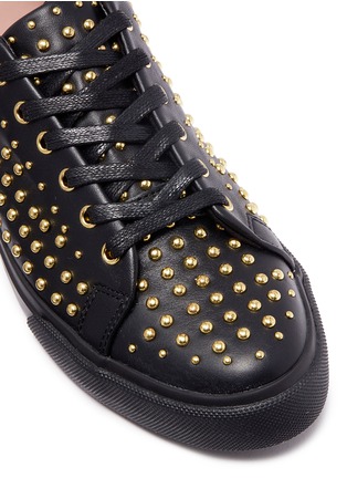 Detail View - Click To Enlarge - PEDDER RED - 'Jeff' stud pavé leather sneakers