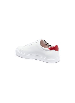 Detail View - Click To Enlarge - PEDDER RED - 'Joe' heart clover reverse appliqué leather sneakers