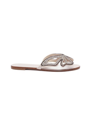 Main View - Click To Enlarge - SOPHIA WEBSTER - 'Madame Butterfly' glass crystal embellished slide sandals