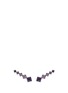 Main View - Click To Enlarge - LYNN BAN - '5-Point' amethyst rhodium silver climber earrings