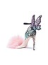 Detail View - Click To Enlarge - SOPHIA WEBSTER - 'Talulah' fairy wing marabou feather leather sandals