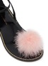 Detail View - Click To Enlarge - SOPHIA WEBSTER - 'Talulah' butterfly wing marabou feather pompom leather thong sandals