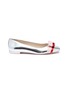 Main View - Click To Enlarge - SOPHIA WEBSTER - 'Andie' double bow mirror leather ballet flats