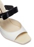 Detail View - Click To Enlarge - SOPHIA WEBSTER - 'Andie' embellished heel bow strap leather sandals