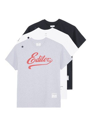 Main View - Click To Enlarge - THE EDITOR - Logo print T-shirt 3-pack set