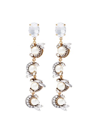 Main View - Click To Enlarge - ERICKSON BEAMON - 'Delicate Balance' Swarovski crystal faux pearl drop earrings