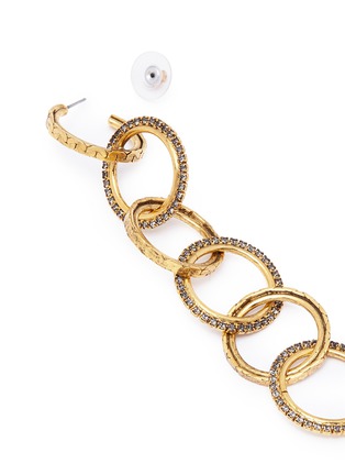 Detail View - Click To Enlarge - ERICKSON BEAMON - 'Breaker of Chains' Swarovski crystal interlocking hoop earrings