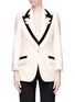 Main View - Click To Enlarge - GUCCI - Floral appliqué wool tuxedo blazer