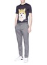 Figure View - Click To Enlarge - - - Cotton twill jogging pants