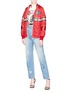 Figure View - Click To Enlarge - GUCCI - 'Magnetismo' ribbon net hooded jacket