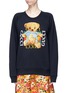 Main View - Click To Enlarge - GUCCI - Teddy bear appliqué logo print sweatshirt