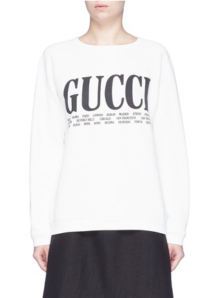 Main View - Click To Enlarge - GUCCI - 'Gucci Cities' print sweatshirt