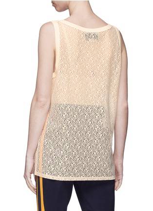 Back View - Click To Enlarge - GUCCI - Logo print guipure lace tank top