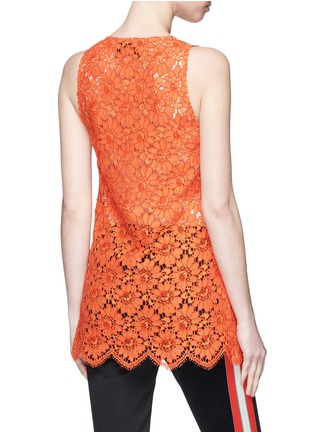 Back View - Click To Enlarge - GUCCI - Floral rebrode lace sleeveless top