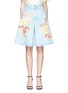 Main View - Click To Enlarge - GUCCI - Floral embroidered denim skort