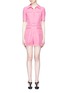 Main View - Click To Enlarge - GUCCI - GG buckle wool-silk crepe rompers