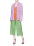 Figure View - Click To Enlarge - GUCCI - Floral leaf rebrode lace culottes