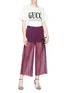 Figure View - Click To Enlarge - GUCCI - GG macramé culottes