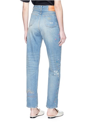 Back View - Click To Enlarge - GUCCI - Embroidered jeans