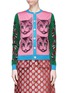 Main View - Click To Enlarge - GUCCI - Mystic cat kingsnake intarsia colourblock sweater