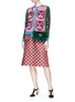 Figure View - Click To Enlarge - GUCCI - Mystic cat kingsnake intarsia colourblock sweater