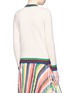 Back View - Click To Enlarge - GUCCI - Bunny patch Web stripe border wool sweater