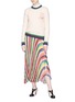 Figure View - Click To Enlarge - GUCCI - Bunny patch Web stripe border wool sweater