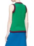 Back View - Click To Enlarge - GUCCI - Glass crystal velvet torchon bow sleeveless wool sweater