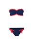 Main View - Click To Enlarge - HUNZA G - 'Lucille' ruffle trim seersucker bikini set