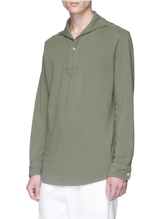 Front View - Click To Enlarge - EIDOS - Long sleeve polo shirt