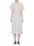 Main View - Click To Enlarge - JAMES PERSE - Barre stripe drape sleeve garment dyed dress