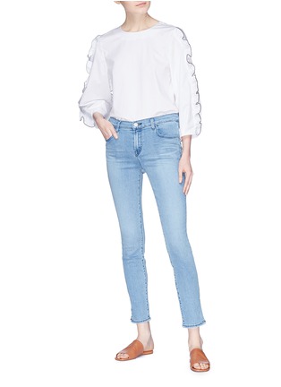 Figure View - Click To Enlarge - J BRAND - '811' split cuff skinny jeans