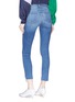 Back View - Click To Enlarge - J BRAND - '811' organza cuff skinny jeans